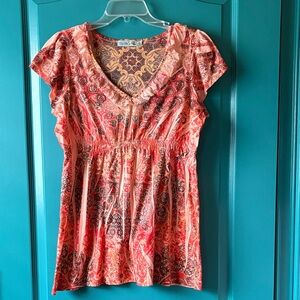 Unity World Wear Boho Top Size Medium
